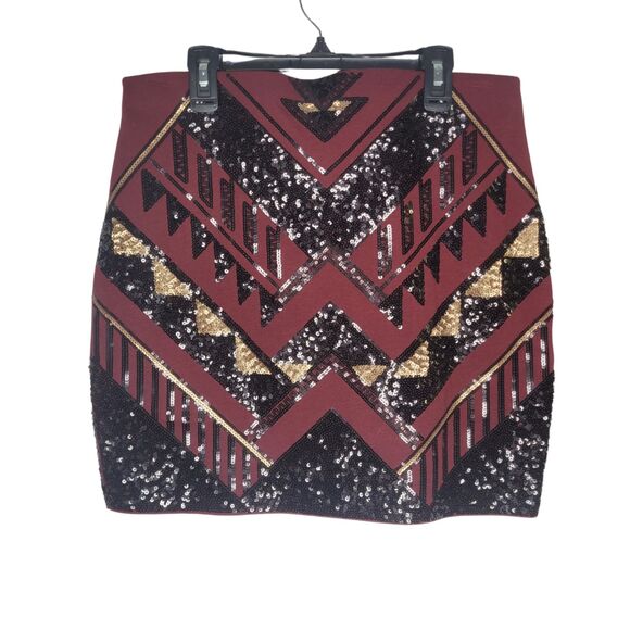 Express Sequin Mini Skirt New without Tags Size M - Picture 2 of 3